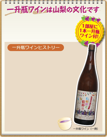 一升瓶ワインは山梨の文化です