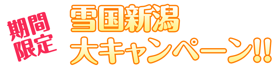 “期間限定”雪国新潟大キャンペーン!!