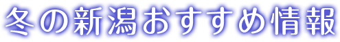 冬の新潟おすすめ情報
